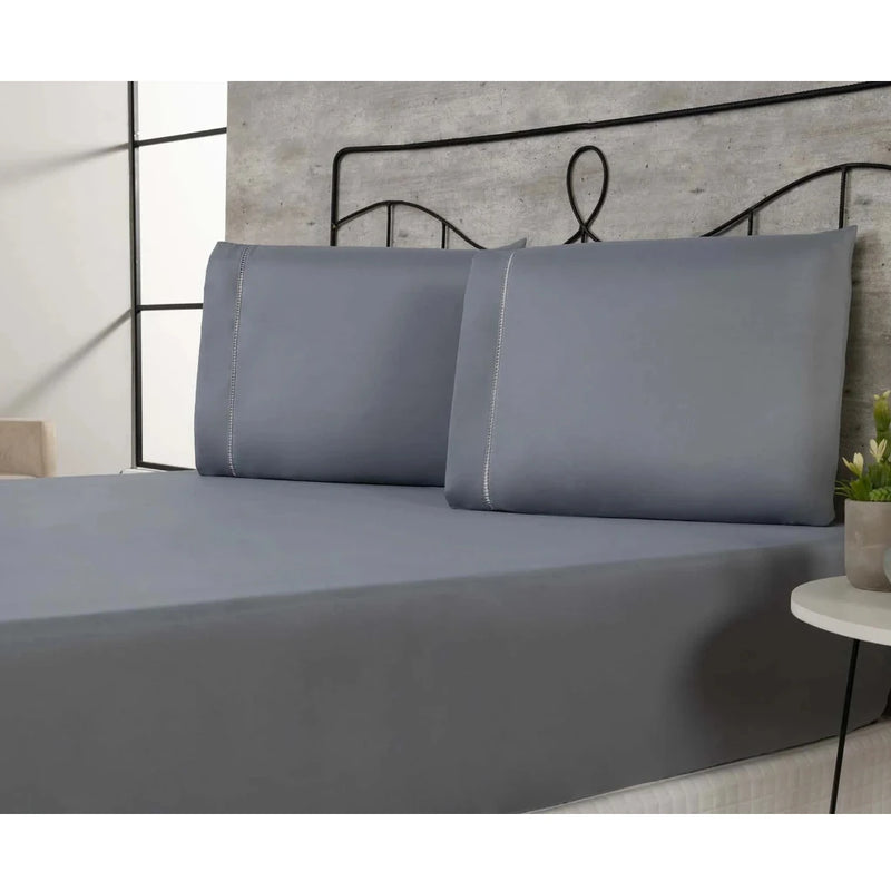 Conjunto de Lençol Casal QUEEN 3 Peças Micro Percale Stick Point - 400 Fios