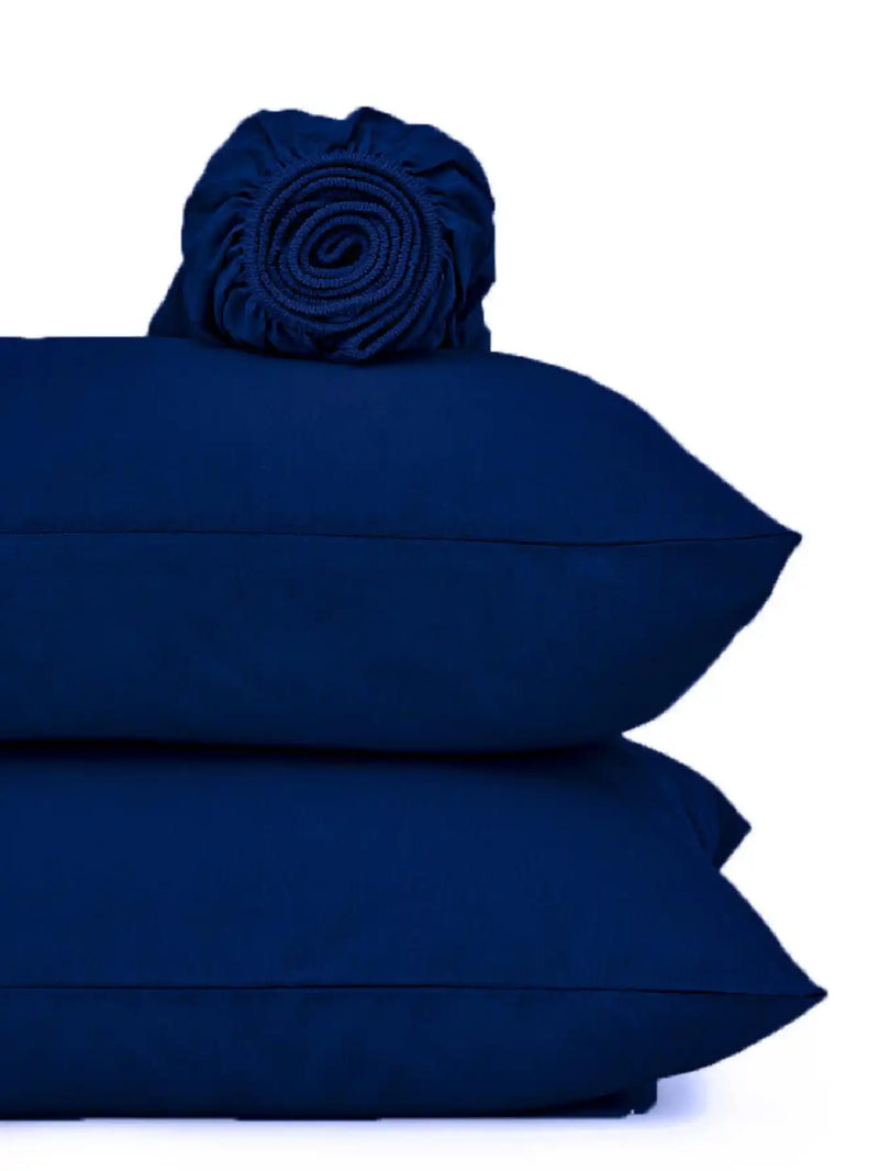 Conjunto de Lençol Casal QUEEN 3 Peças Micro Percale Stick Point - 400 Fios