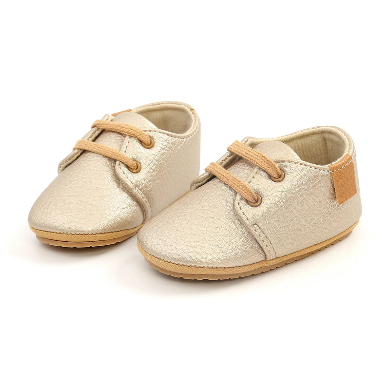 Sapato de Couro Infantil Anti-Slip Meckior - Primeiros Passos | Lar e Bebe