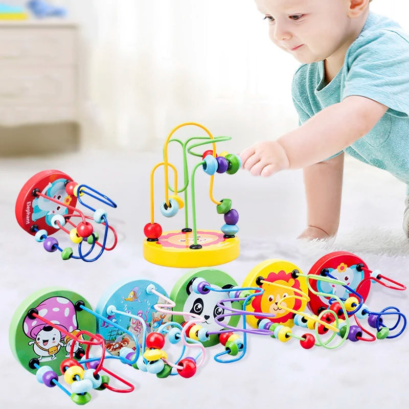 Brinquedos Educativos de Madeira para Crianças - Brinquedos Musicais e de Montar para o Desenvolvimento Infantil