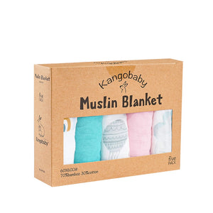 Conjunto de Manta Muslin Kangobaby | Bamboo Cotton - Lar e Bebê