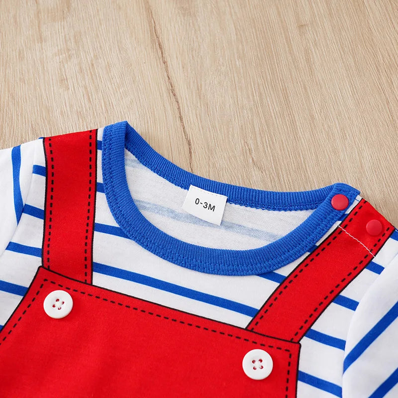 Macacão Infantil Verão Unissex - Estilo Tubarão Vermelho