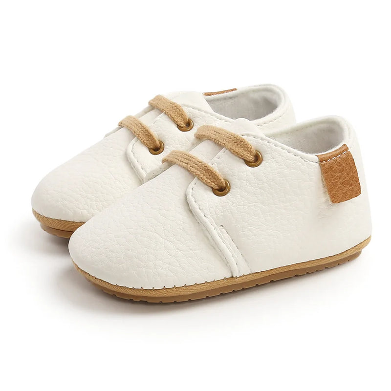 Sapato de Couro Infantil Anti-Slip Meckior - Primeiros Passos | Lar e Bebe