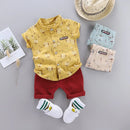 Conjunto Infantil Casual Floral - Camisa e Shorts para Menino de 1 a 3 anos | Lar e Bebê