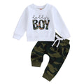 Conjunto de Moletom Para Meninos Camuflados.