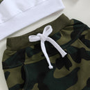 Conjunto de Moletom Para Meninos Camuflados.