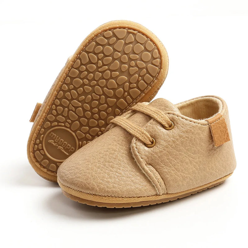 Sapato de Couro Infantil Anti-Slip Meckior - Primeiros Passos | Lar e Bebe