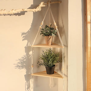 Prateleira Flutuante de Madeira - Decoração Boho e Minimalista.
