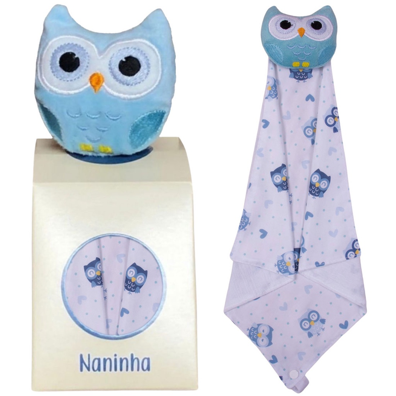 Naninha para Bebê com Prendedor de Chupeta Paninho de Bichinho Soft Antialérgico