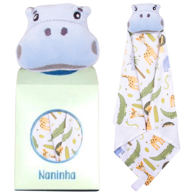 Naninha para Bebê com Prendedor de Chupeta Paninho de Bichinho Soft Antialérgico