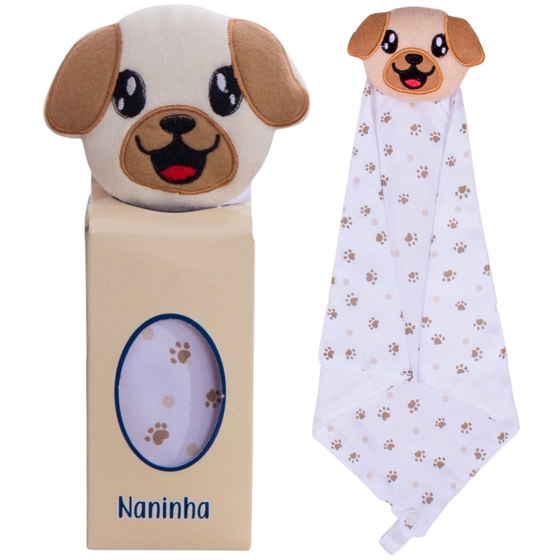 Naninha para Bebê com Prendedor de Chupeta Paninho de Bichinho Soft Antialérgico