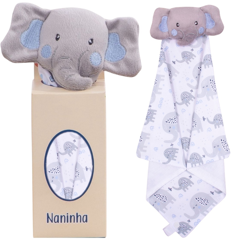 Naninha para Bebê com Prendedor de Chupeta Paninho de Bichinho Soft Antialérgico
