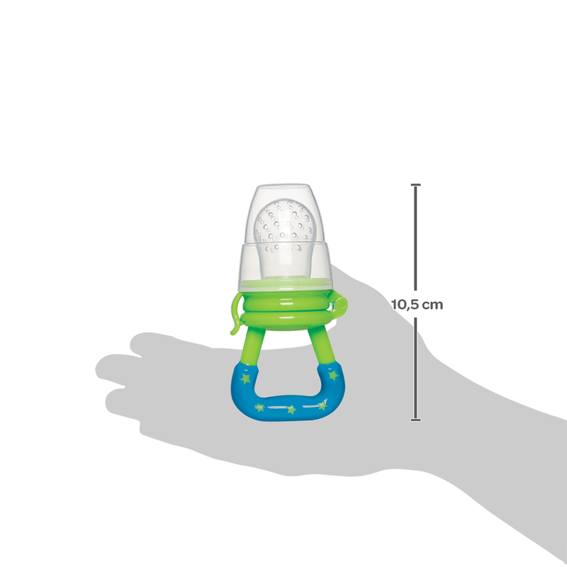 Chupeta Alimentadora Silicone Macio Bebe Porta Frutinha Sugador Introdução Alimentar Azul Rosa Buba