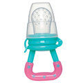 Chupeta Alimentadora Silicone Macio Bebê Porta Frutinha Sugador Introdução Alimentar Azul Rosa Buba - Lar e Bebê