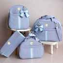 Bolsa Maternidade Luxo 4 Peças – Mochila, Bolsa Pequena e Trocador para Bebê