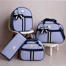 Bolsa Maternidade Luxo 4 Peças – Mochila, Bolsa Pequena e Trocador para Bebê
