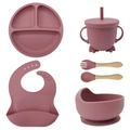 kit 8 peças de Silicone para alimentação de bebês