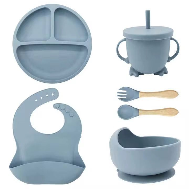 kit 8 peças de Silicone para alimentação de bebês