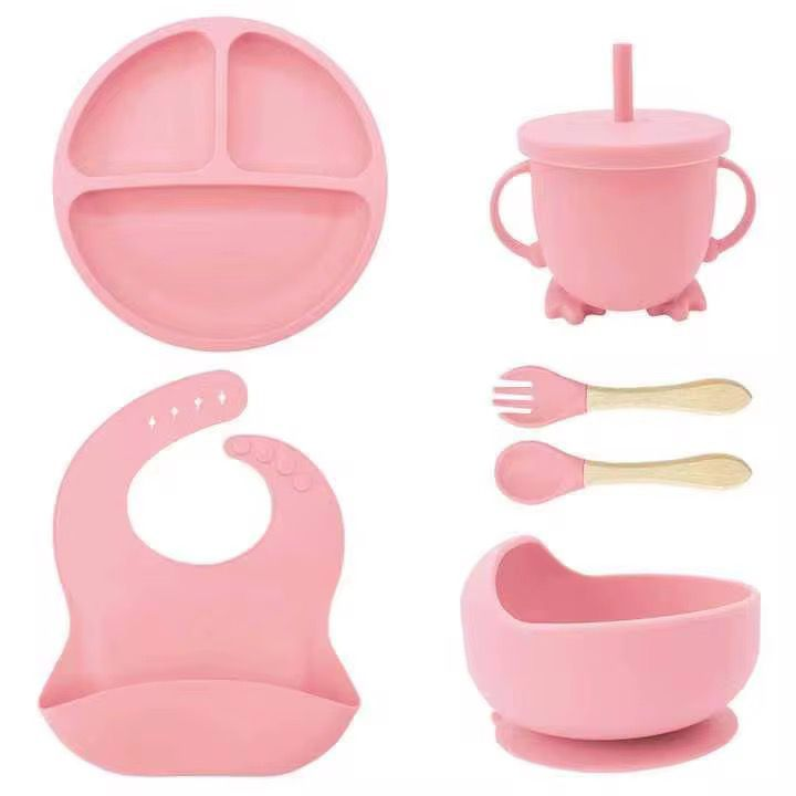 kit 8 peças de Silicone para alimentação de bebês