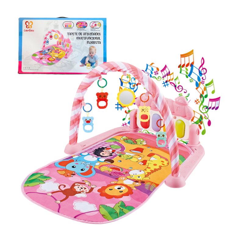Tapete de Atividades Musical com Piano Interativo e Móbiles para Bebê - ColorBaby | Lar e Bebê