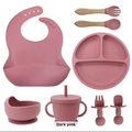 kit 8 peças de Silicone para alimentação de bebês