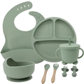 kit 8 peças de Silicone para alimentação de bebês