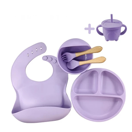 kit 8 peças de Silicone para alimentação de bebês