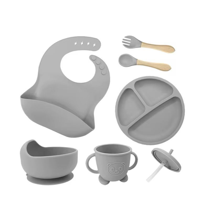 kit 8 peças de Silicone para alimentação de bebês