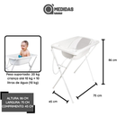 Banheira Para Bebê Galzerano Acqua Trio Branca Até 20Kg Com Suporte