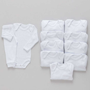 Kit 6 Peças Bebê Pagão Canelado Longo 100% Algodão 3 Body 3 Calças novidade