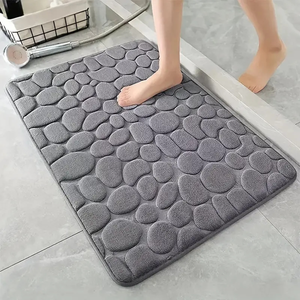 Tapete Antiderrapante Para Piso Absorvente De Água Banheiro De Banho Em Pedra