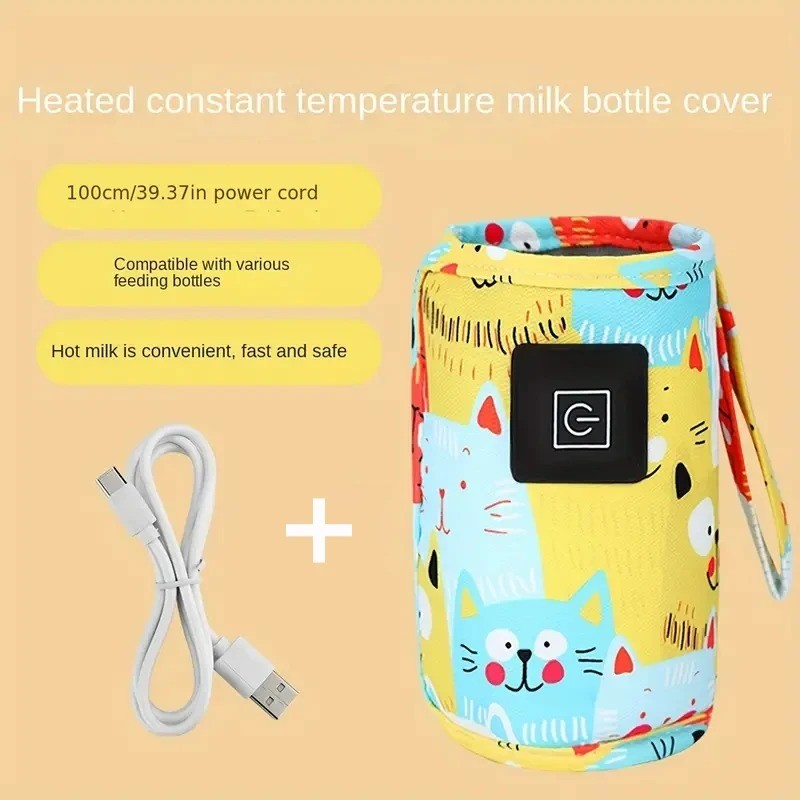Aquecedor de Mamadeira USB Portátil com Regulagem de Temperatura