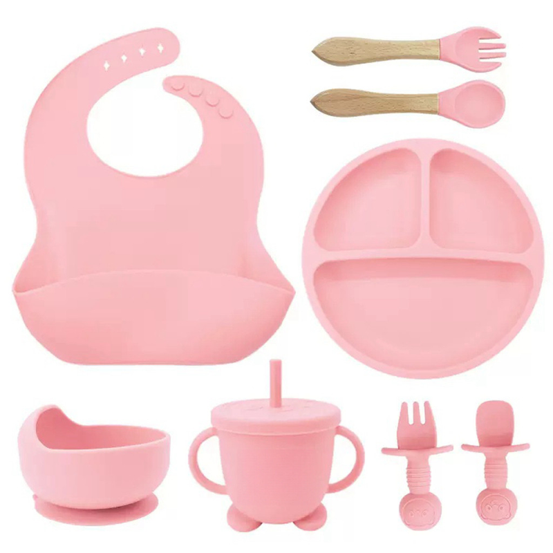 kit 8 peças de Silicone para alimentação de bebês