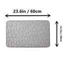 Tapete Antiderrapante Para Piso Absorvente De Água Banheiro De Banho Em Pedra