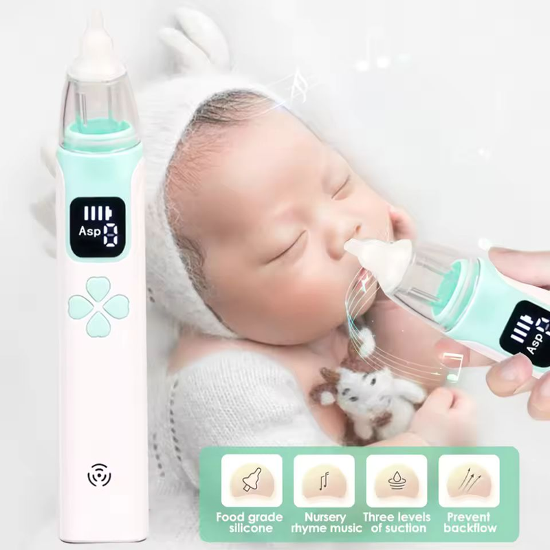 Aspirador Nasal Elétrico para Bebês 2025 Nova Versão Carregável Aspirador Nasal para Recém-Nascidos